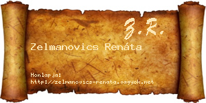 Zelmanovics Renáta névjegykártya